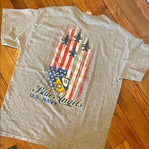 Gildan Gray Blue Angels U.S. Navy Tee